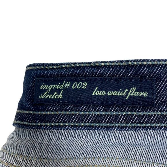 CITIZENS OF Humanity Blue Dark Wash Ingrid Stretch #002 Low Waist Flare US 29 - Picture 14 of 16